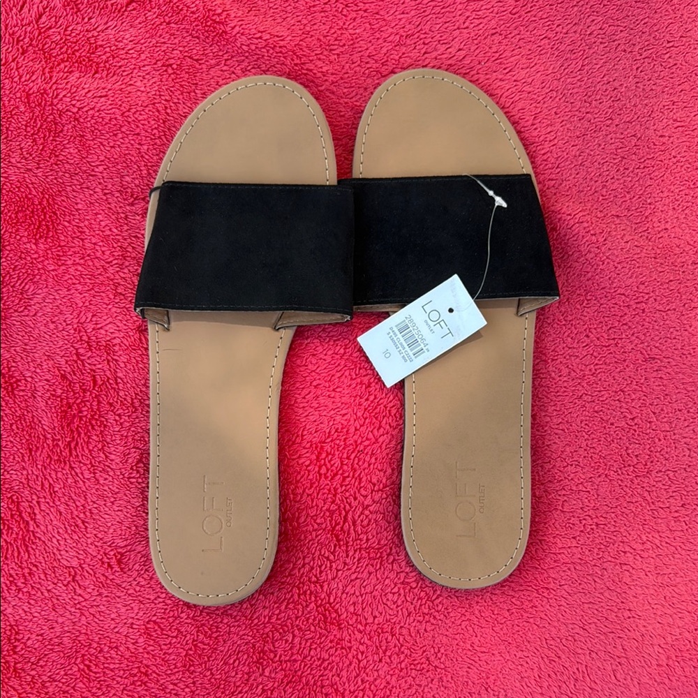 LOFT Women's Black Slide Sandals